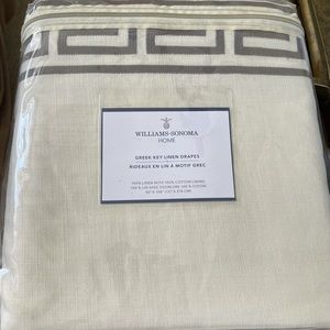 Stunning, brand new, never removed from packaging Williams Sonoma Drapes.